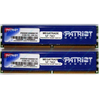 Память 1Gb (2x512Mb) DDR2 Patriot PSD251253381H pc4200 533MHz (Ступино)